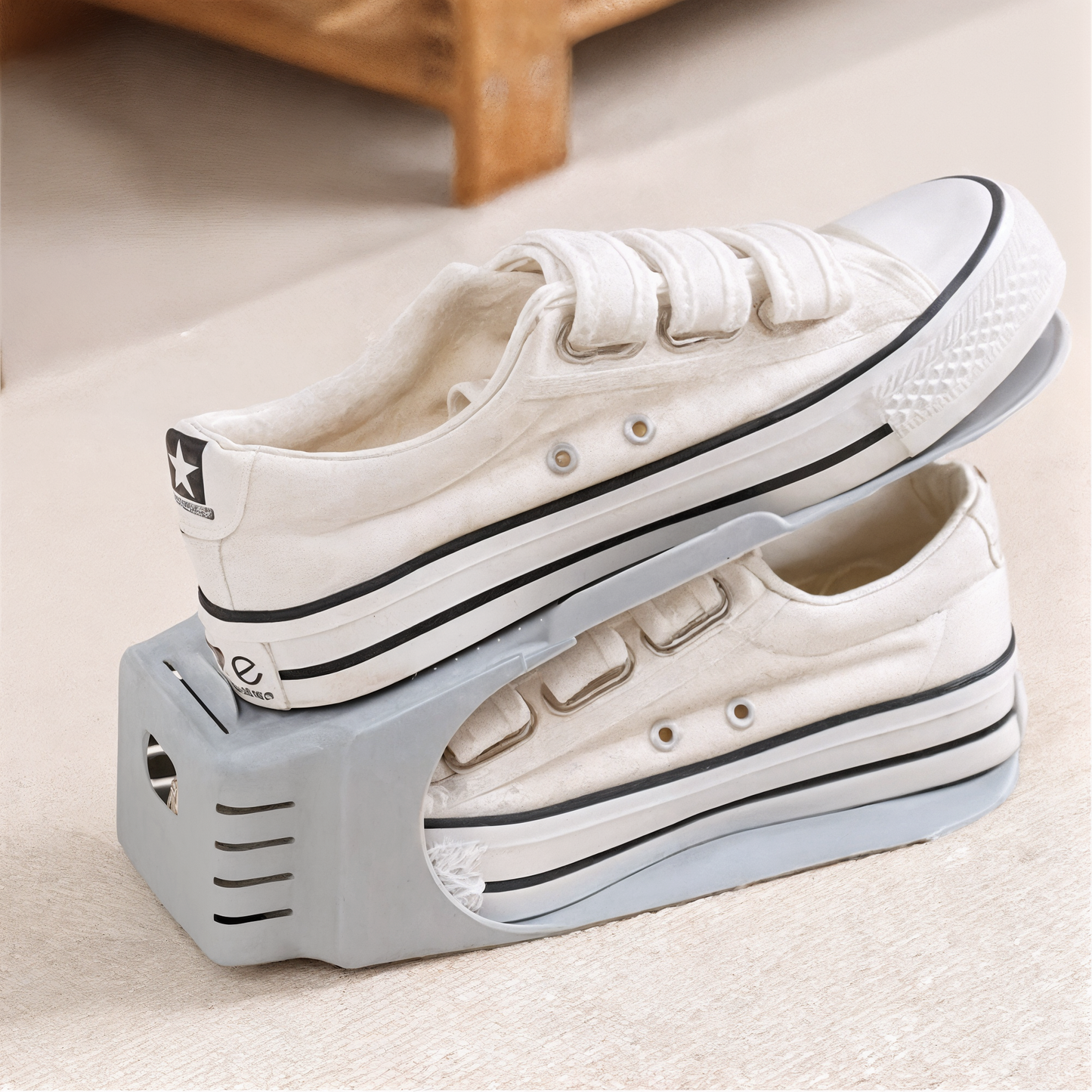 Height-Adjustable Shoe Rack – Space-Saving & Multi-Level Organizer