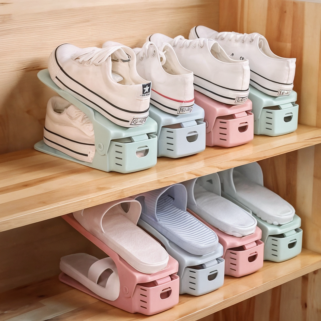 Height-Adjustable Shoe Rack – Space-Saving & Multi-Level Organizer